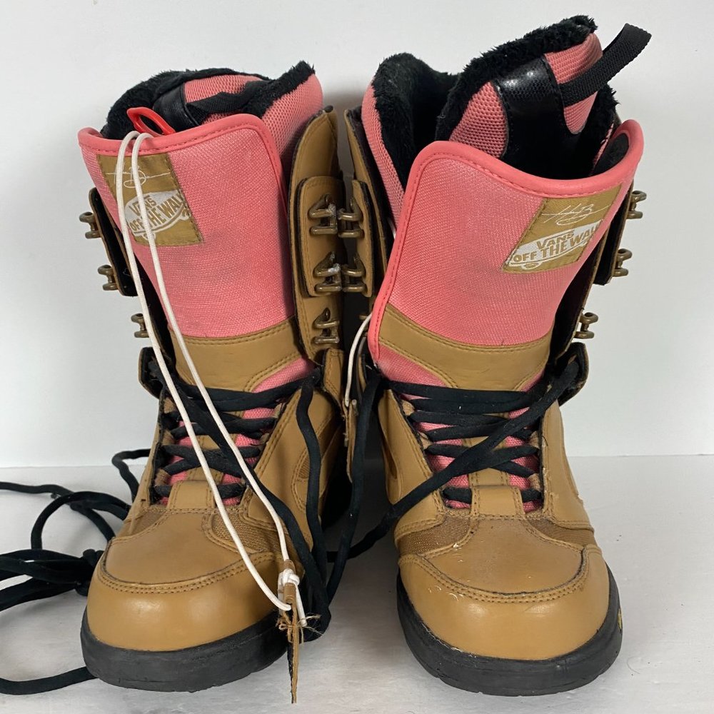 Vans Tan and Pink Women's Snowboard Boots - Picture 2 of 11